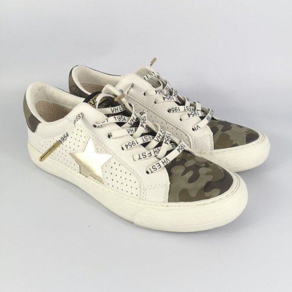 NEW Vintage Havana Sneakers women's 6.5 US White Camo - Picture 2 of 9